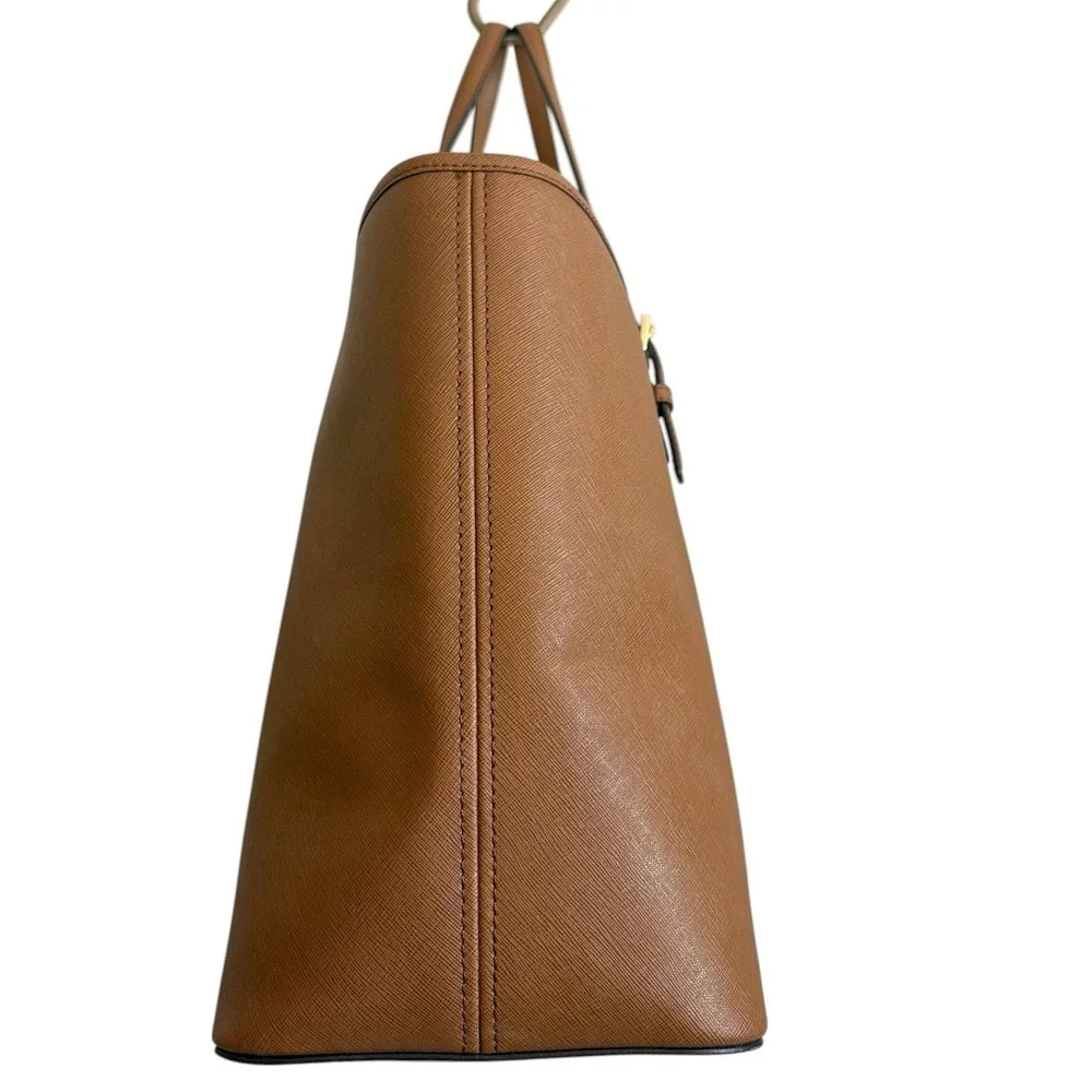 Michael‎ Kors Jet Set Travel Large Tote Acorn Saffiano Leather Brown Bag - Picture 4 of 9
